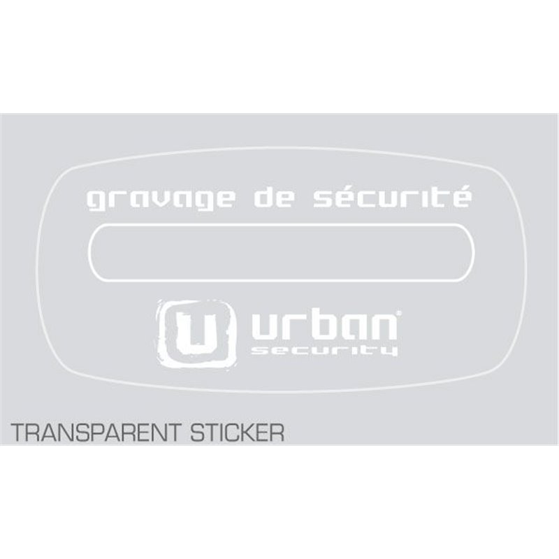 Sticker pour véhicule gravé  URBAN