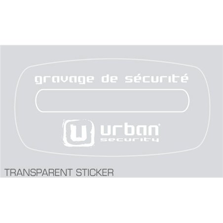 Sticker pour véhicule gravé  URBAN