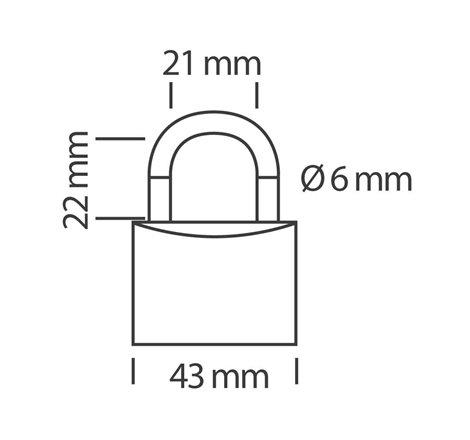 Cadenas à clés 43mm