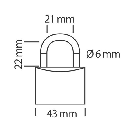 Cadenas à clés 43mm