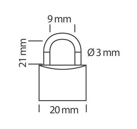 Cadenas à combinaison 3 chiffres  29mm