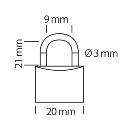 Cadenas à combinaison 3 chiffres  29mm