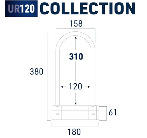 Antivol SRA   U  UR120  ø  120*310 Homologation