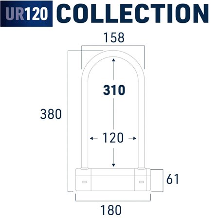 Antivol SRA   U  UR120  ø  120*310 Homologation